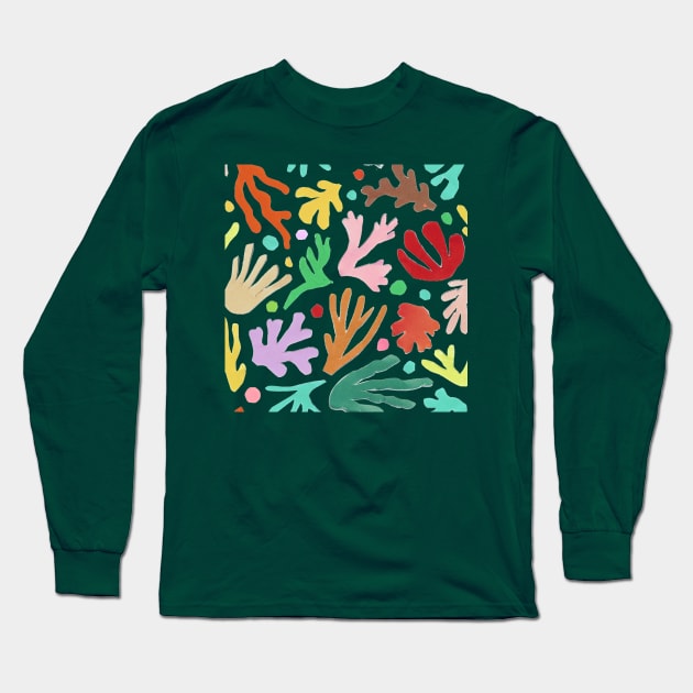 Transparent Matisse Seaweeds Long Sleeve T-Shirt by Salty Siren Studios